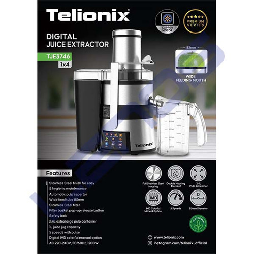 آبمیوه گیری دیجیتالی تلیونیکس مدل TJE3746